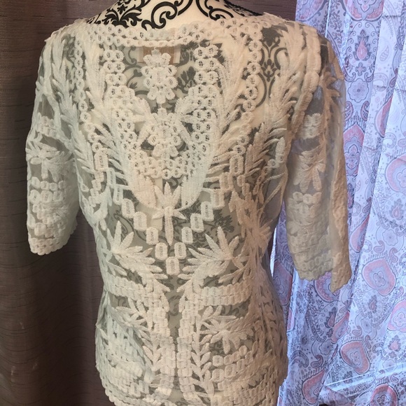 Laundry By Shelli Segal White Lace top - Picture 7 of 7